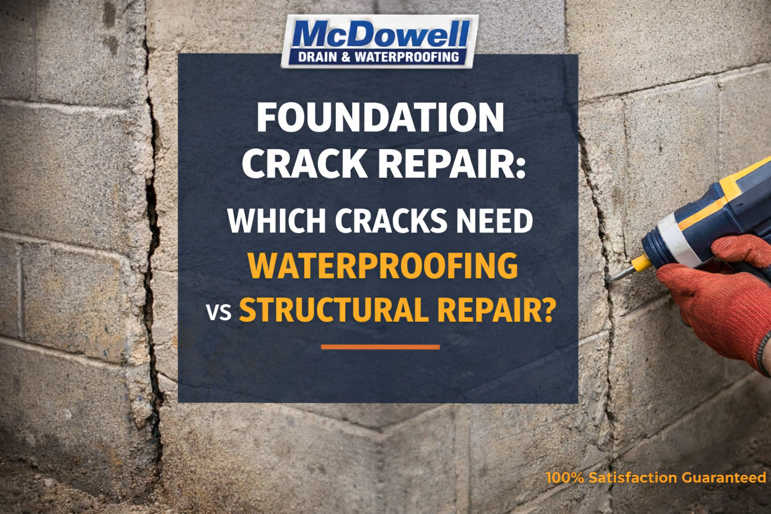 Mcdowell Drain & Waterproofing Foudation Cracks Repair