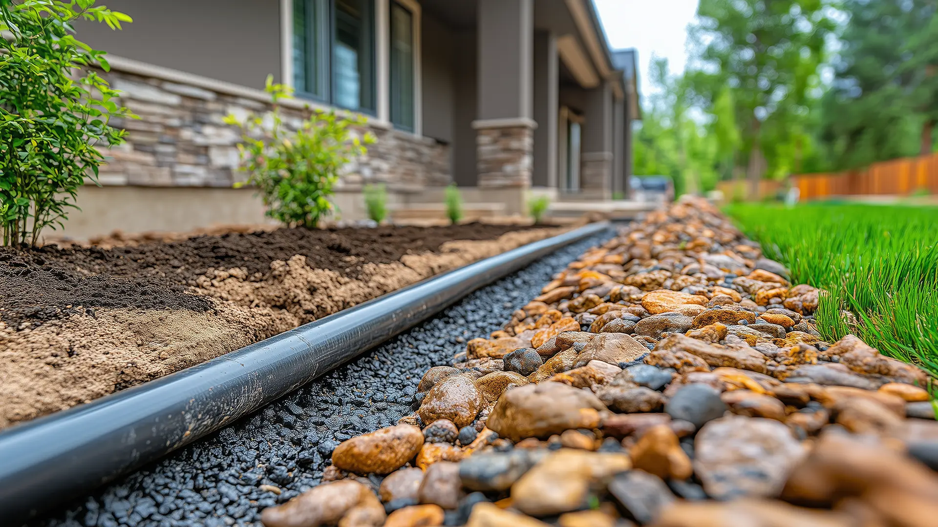 french drain installation