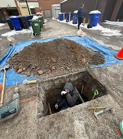 site evaluation & trench excavation